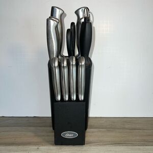 Oster Baldwyn High-Carbon Stainless Steel Cutlery Knife Block Knife 12 Piece Set